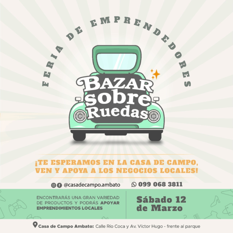 Bazar sobre ruedas, espacio para emprendedores en Ambato